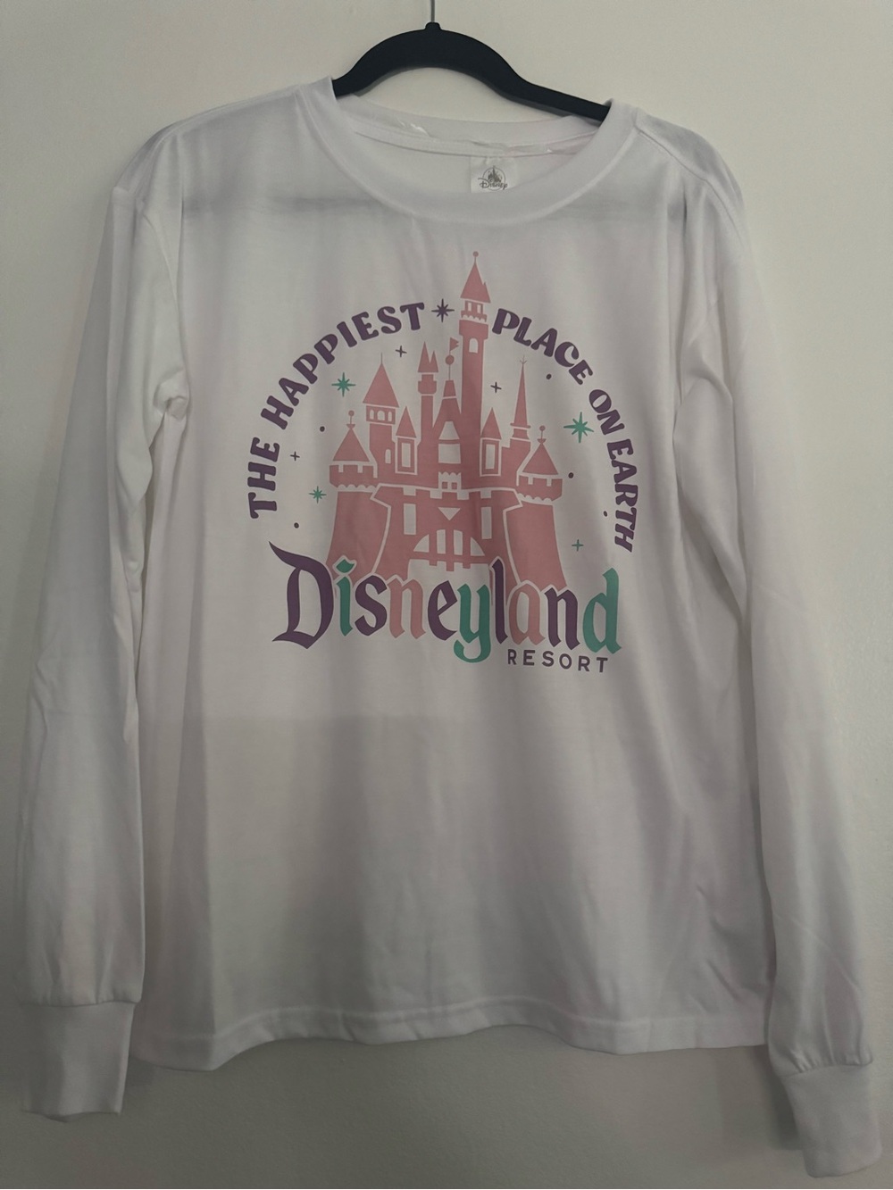 Disneyland White Long-Sleeve Castle Graphic Tee